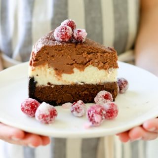 Pressure Cooker (Instant Pot)Triple Chocolate Layered Cheesecake
