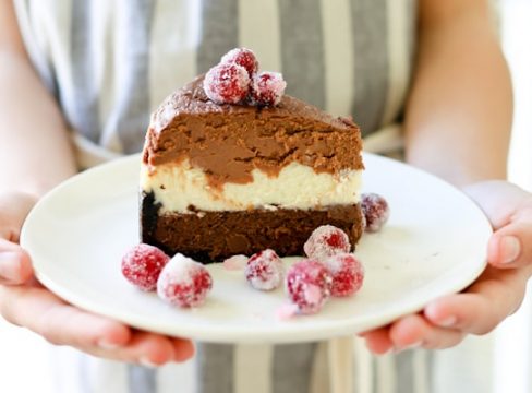 Pressure Cooker (Instant Pot)Triple Chocolate Layered Cheesecake