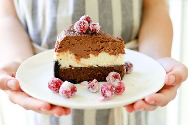 Pressure Cooker (Instant Pot)Triple Chocolate Layered Cheesecake