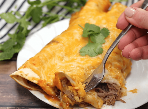 Instant Pot Shredded Beef Enchiladas